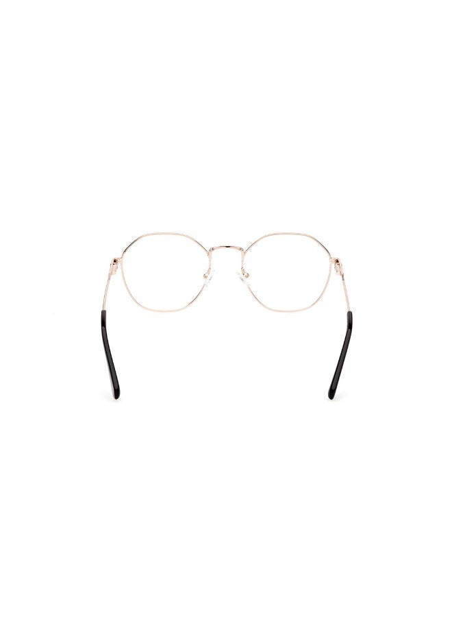 غانت نظارة طبية بشكل جيومتريك للرجال بأذرع معدنية GA3256  مقاس 53 - روزجولد لامع - Image 4